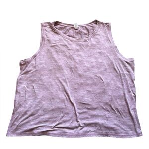 Yogalicious Women’s 1X Mauve Sleeveless Active Tank Top Plus Size